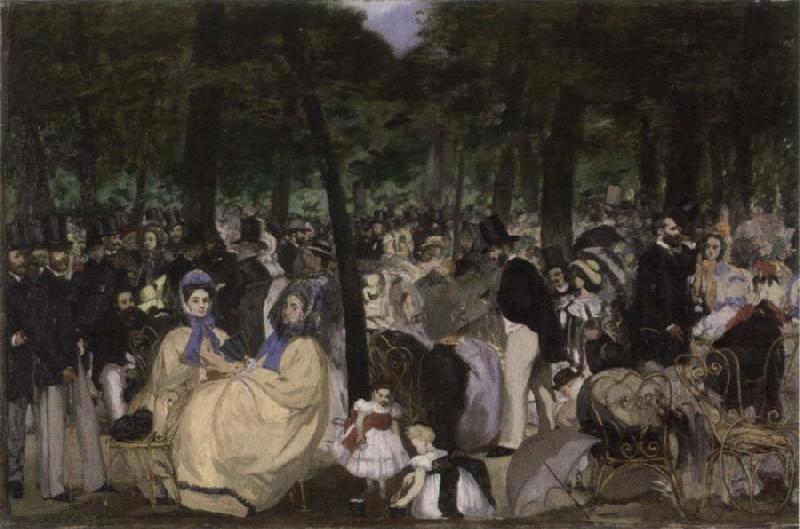 Edouard Manet Music in the Tuileries Gardens